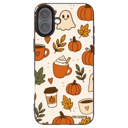 Fekete szilikon tok az alábbi mobiltelefonokra Apple iPhone 16 Plus - Fall vibes