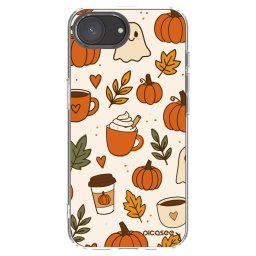 Átlátszó szilikon tok az alábbi mobiltelefonokra Apple iPhone 16e - Fall vibes