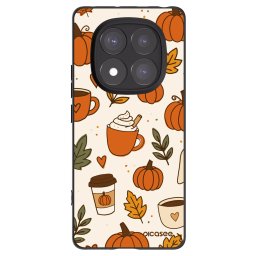 Fekete szilikon tok az alábbi mobiltelefonokra Xiaomi Redmi Note 14 Pro 5G - Fall vibes