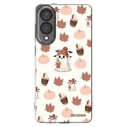 Átlátszó szilikon tok az alábbi mobiltelefonokra Samsung Galaxy S25 Edge 5G - Pumpkin spice