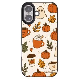 Fekete szilikon tok az alábbi mobiltelefonokra Apple iPhone 17 - Fall vibes