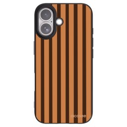 Fekete szilikon tok az alábbi mobiltelefonokra Apple iPhone 17 - Caramel lines
