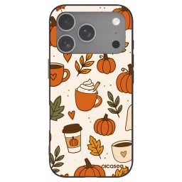 Fekete szilikon tok az alábbi mobiltelefonokra Apple iPhone 18 Pro - Fall vibes