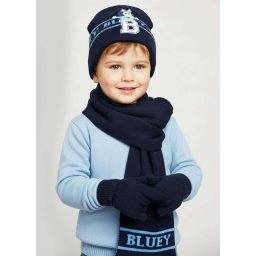 Bluey téli kötött sapka,sál, kesztyű szett