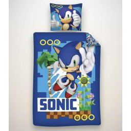 Sonic gyerek, ovis ágyneműhuzat 100x135cm, 40x60 cm