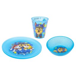 Mancs őrjárat étkészlet szett/3db , tányér,mély tálka és pohár 285ml
