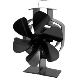 Ventilátor Strend Pro, kandallós, állványos, hőhajtású, 6 lapátos, fekete, oszcillációs funkció