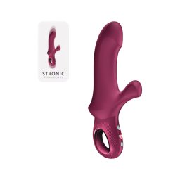Fun Factory Bi Stronic Curve - lökő vibrátor csiklókarral (piros)