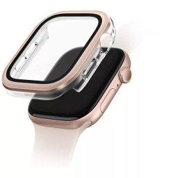 Uniq Voute Apple Watch 11 / Watch 10 42mm műanyag tok, kijelzővédő felülettel, rozéarany