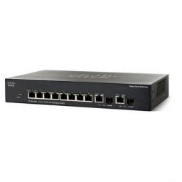 Cisco SF302-08P 8 LAN 10/100Mbps, 2 miniGBIC menedzselhető rack switch PN: SRW208P-K9-EU