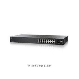 Cisco SG200-18 16 LAN 10/100/1000Mbps, 2 miniGBIC Smart menedzselhető rack switch PN: SLM2016T-EU