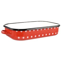 Perfect Home Tepsi füllel 37 cm zománcozott piros pöttyös 13218