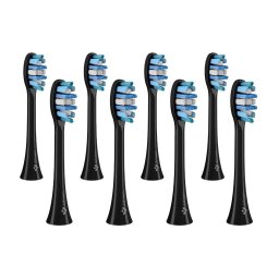 TrueLife SonicBrush Clean-sorozatú fogkefefejek, fehér és fekete, 8 darabos csomag