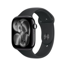 Apple Watch S11 GPS 42mm Jet Black Aluminium Case with Black Sport Band - S/M