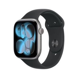 Apple Watch S11 GPS 42mm Space Grey Aluminium Case with Black Sport Band - S/M