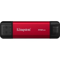 Kingston 512GB USB3.2 Dual Portable SSD Red