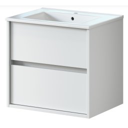 RODO fürdőszoba mosdószekrény + mosdó 60 cm matt fehér (összeszerelve)