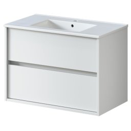 RODO fürdőszoba mosdószekrény + mosdó 80 cm matt fehér (összeszerelve)
