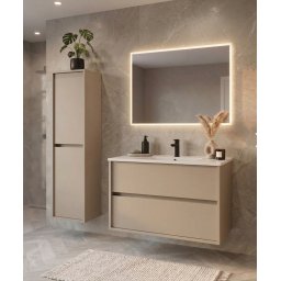 RODO fürdőszoba faliszekrény+mosdószekrény + mosdó 80 cm kasmír (összeszerelve)