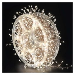 LED nano fényfüzér tekercsen, rézszínű, 19,2 m, meleg fehér, időzítő