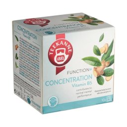 Teekanne Function+ Concentration gyógytea B5-vitaminnal 10x