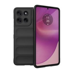 Szilikon telefonvédő (ütésállóság, kameravédő, 3D) FEKETE Motorola Moto G86 5G (XT2527)
