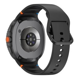 Pótszíj (egyedi méret, S méret, szilikon, állítható) FEKETE SamsungGalaxy Watch 8 eSIM 44mm (SM-L335), Galaxy Watch 8 eSIM 40mm (SM-L325)