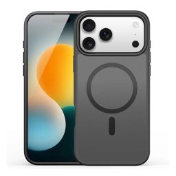 DUX DUCIS YIND szilikon telefonvédő (ütésállóság, kameravédő, matt, MagSafe) FEKETE Apple iPhone 17 Pro Max