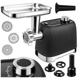 Ruhhy 2400W elektromos húsdaráló, 3 acél tárcsa, Reverse funkció, BPA Free