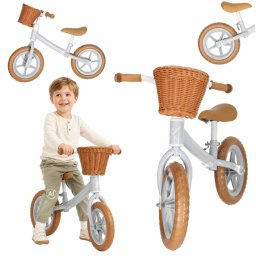 Trike Fix Balance futóbicikli kosárral, barna - egyensúlyfejlesztés 2-4 éveseknek