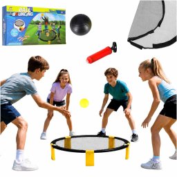 Roundnet ügyességi csapatjáték szett, hálóval és 2 labdával - 3+ év