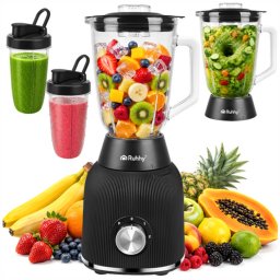 Ruhhy 1200W Üveg Turmixgép Jégtörő Smoothie Készítő + 2 Bidon