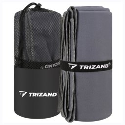 Trizand Gyorsan Száradó Mikroszálas Törölköző 180x100 cm, Szürke, Sport/Utazás