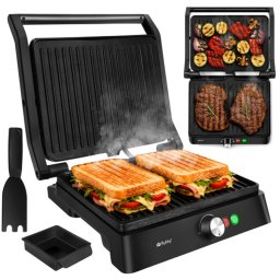 Ruhhy 26176 elektromos grill és szendvicssütő 2000W, hőmérséklet szabályzás