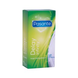 Pasante - késleltető hatású óvszer a hosszabb együttlétért (12 db)