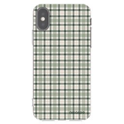 Átlátszó szilikon tok az alábbi mobiltelefonokra Apple iPhone X/XS - Sage Tartan
