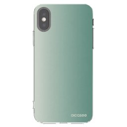 Átlátszó szilikon tok az alábbi mobiltelefonokra Apple iPhone X/XS - Misty Sage