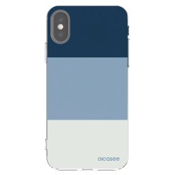 Átlátszó szilikon tok az alábbi mobiltelefonokra Apple iPhone X/XS - Coastal Blue