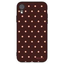 Fekete szilikon tok az alábbi mobiltelefonokra Apple iPhone XR - Peach Dots & Chocolate