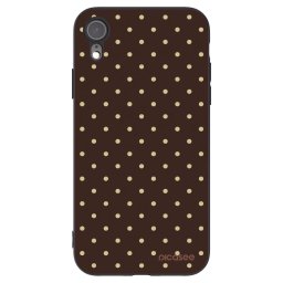 Fekete szilikon tok az alábbi mobiltelefonokra Apple iPhone XR - Vanilla Dots & Chocolate