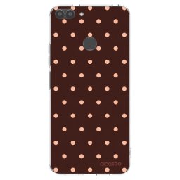 Átlátszó szilikon tok az alábbi mobiltelefonokra Huawei P Smart - Peach Dots & Chocolate