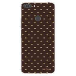 Átlátszó szilikon tok az alábbi mobiltelefonokra Huawei P Smart - Vanilla Dots & Chocolate