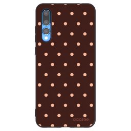Fekete szilikon tok az alábbi mobiltelefonokra Huawei P20 Pro - Peach Dots & Chocolate