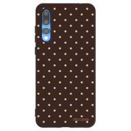 Fekete szilikon tok az alábbi mobiltelefonokra Huawei P20 Pro - Vanilla Dots & Chocolate