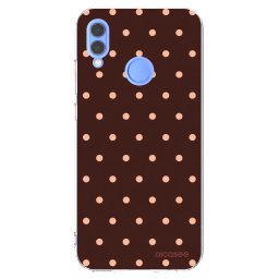 Átlátszó szilikon tok az alábbi mobiltelefonokra Huawei P Smart 2019 - Peach Dots & Chocolate