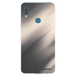 Átlátszó szilikon tok az alábbi mobiltelefonokra Huawei Y7 2019 - Smoky Beige
