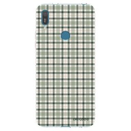 Átlátszó szilikon tok az alábbi mobiltelefonokra Huawei Y7 2019 - Sage Tartan