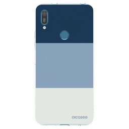Átlátszó szilikon tok az alábbi mobiltelefonokra Huawei Y7 2019 - Coastal Blue