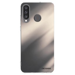 Átlátszó szilikon tok az alábbi mobiltelefonokra Huawei P30 Lite - Smoky Beige