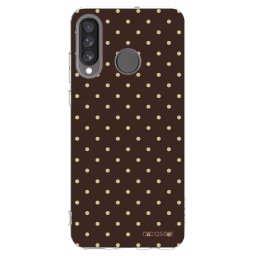 Átlátszó szilikon tok az alábbi mobiltelefonokra Huawei P30 Lite - Vanilla Dots & Chocolate